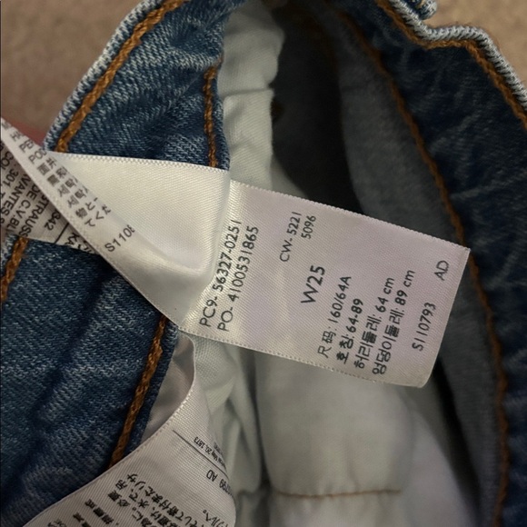 Levi's Light Blue High Rise Jean Shorts size 25 - Picture 4 of 6